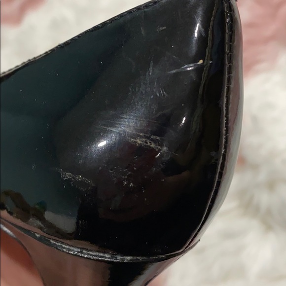 🌷Anne Klein paisley black patent heels - Picture 6 of 7